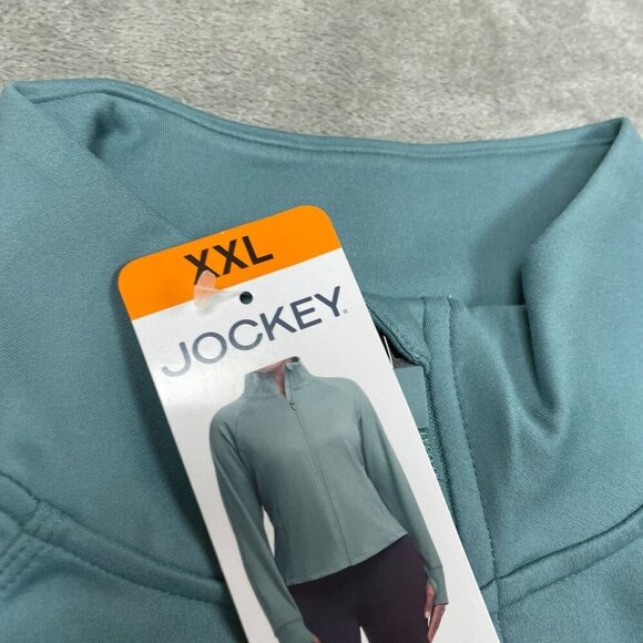 Jockey Womens Turquoise Full-Zip Jacket XXL Activewear Lightweight NWT 6537 - Picture 5 of 9